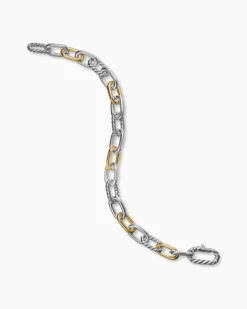 DY Madison® Chain Bracelet Sterling Silver with 18K Yellow Gold, 8.5mm