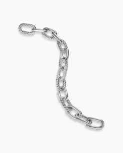 DY Madison® Chain Bracelet Sterling Silver with Diamonds, 11mm
