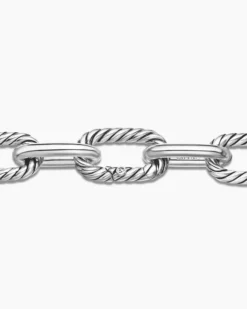 DY Madison® Chain Bracelet Sterling Silver with 18K Yellow Gold, 11mm