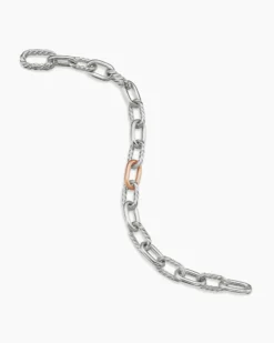 DY Madison® Chain Bracelet Sterling Silver with 18K Rose Gold, 8.5mm