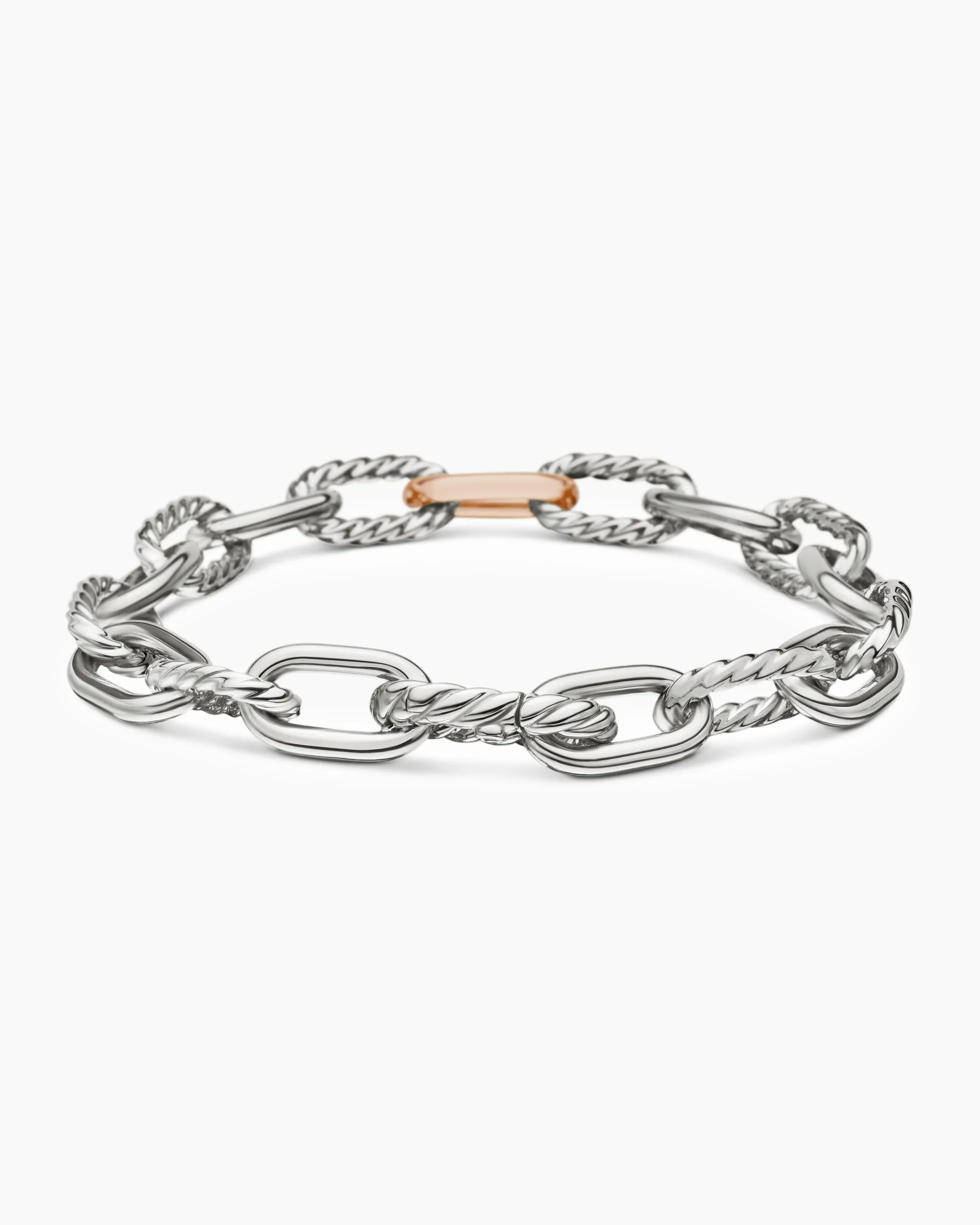 DY Madison® Chain Bracelet Sterling Silver with 18K Rose Gold, 8.5mm