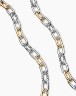 DY Madison® Chain Necklace Sterling Silver with 18K Yellow Gold, 8.5mm