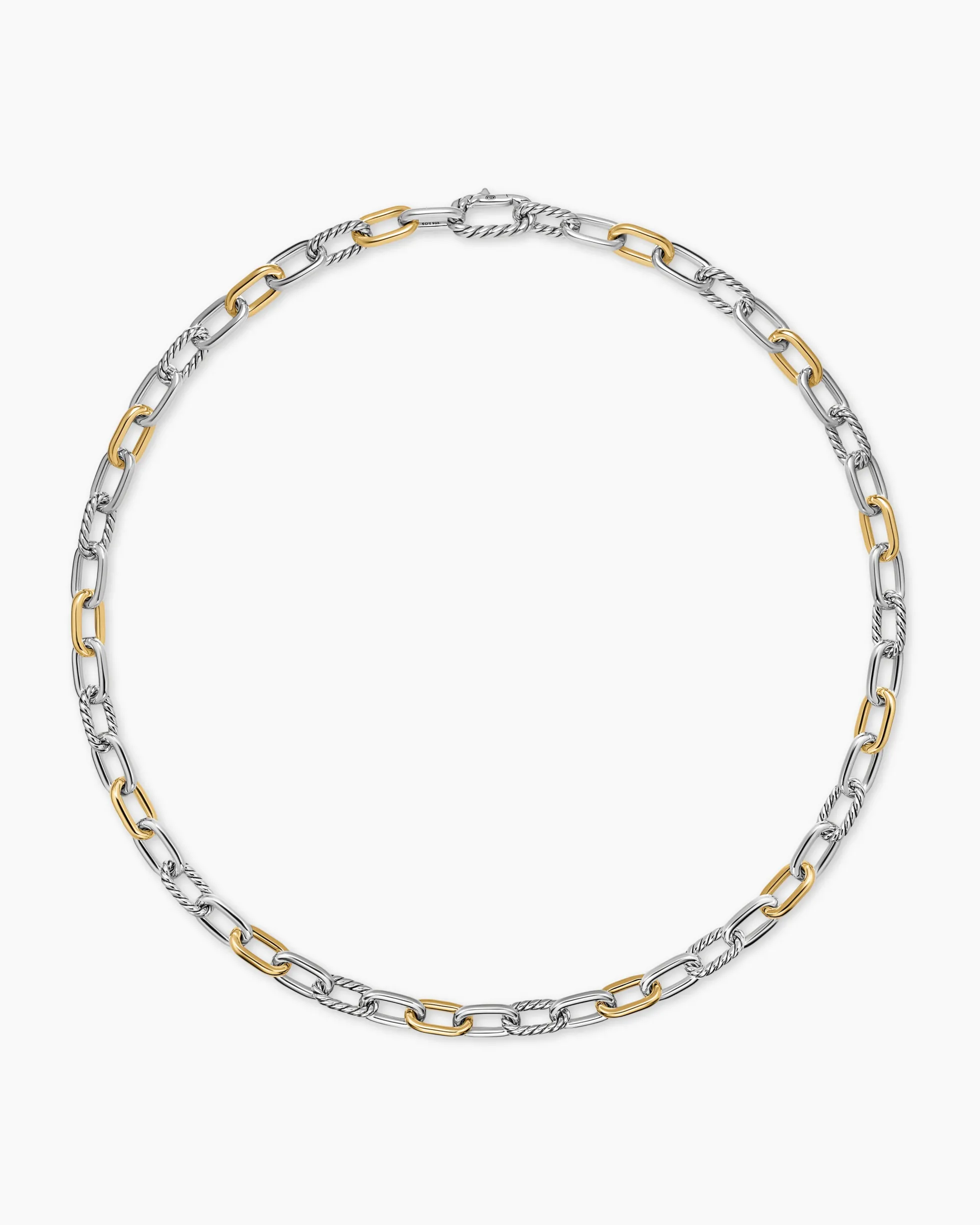 DY Madison® Chain Necklace Sterling Silver with 18K Yellow Gold, 8.5mm