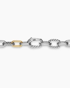 DY Madison® Chain Necklace Sterling Silver with 18K Yellow Gold, 6mm