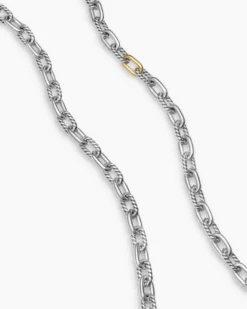 DY Madison® Chain Necklace Sterling Silver with 18K Yellow Gold, 6mm