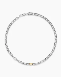 DY Madison® Chain Necklace Sterling Silver with 18K Yellow Gold, 8.5mm