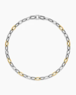 DY Madison® Chain Necklace Sterling Silver with 18K Yellow Gold, 8.5mm