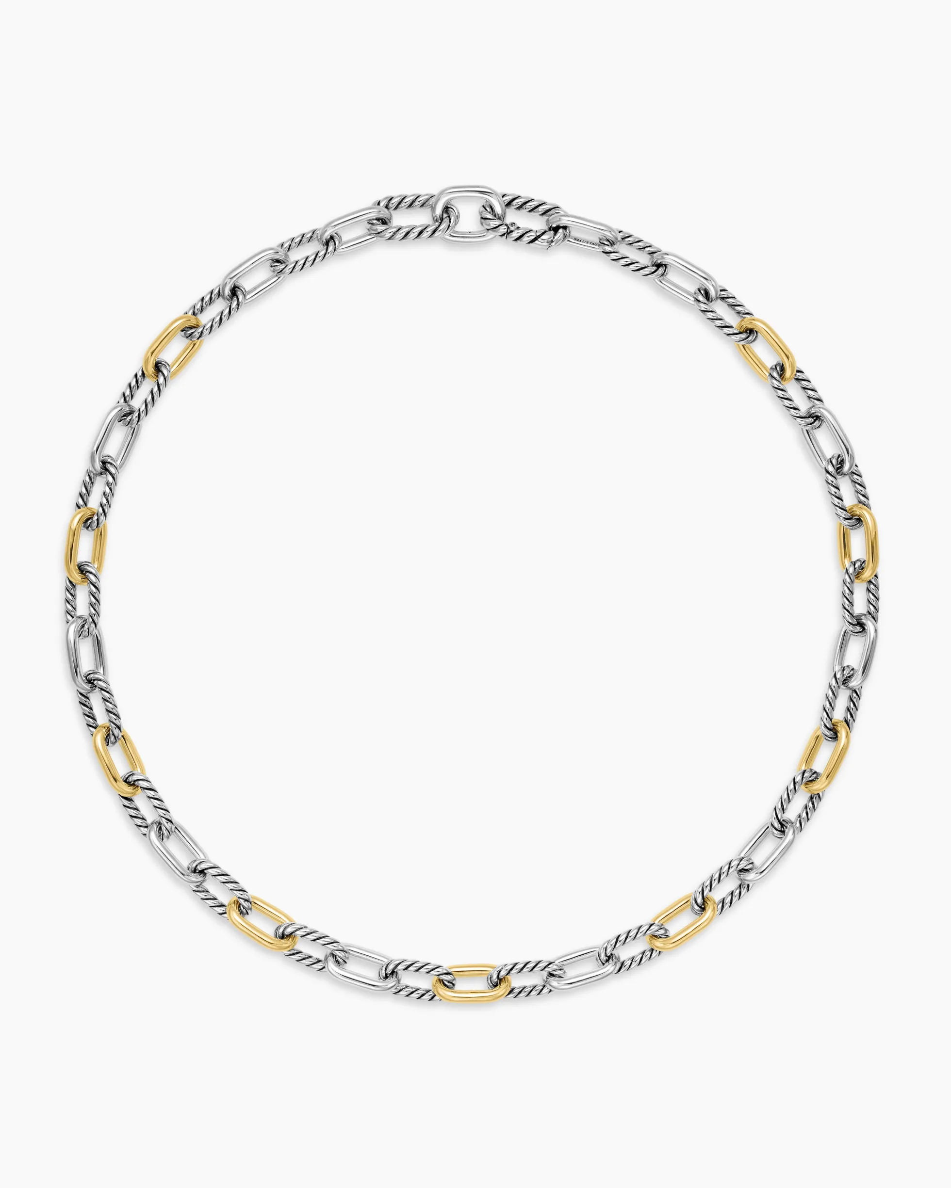 DY Madison® Chain Necklace Sterling Silver with 18K Yellow Gold, 8.5mm