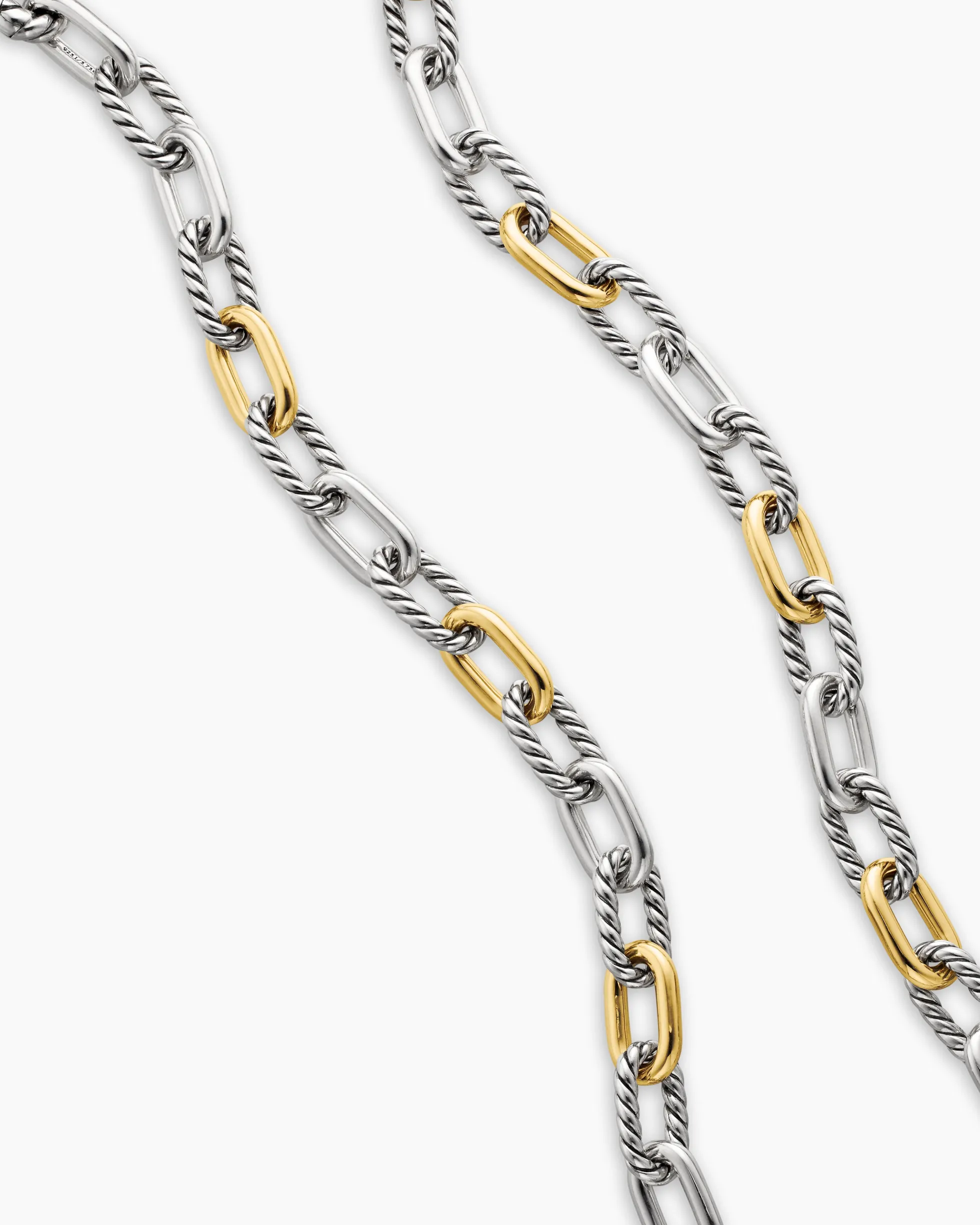 DY Madison® Chain Necklace Sterling Silver with 18K Yellow Gold, 8.5mm