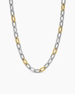 DY Madison® Chain Necklace Sterling Silver with 18K Yellow Gold, 8.5mm
