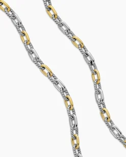 DY Madison® Chain Necklace Sterling Silver with 18K Yellow Gold, 5.5mm