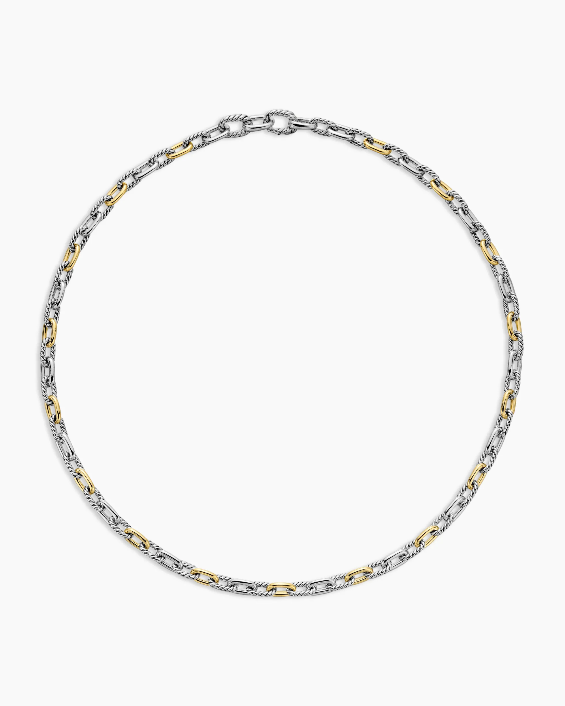 DY Madison® Chain Necklace Sterling Silver with 18K Yellow Gold, 5.5mm