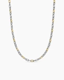 DY Madison® Chain Necklace Sterling Silver with 18K Yellow Gold, 5.5mm