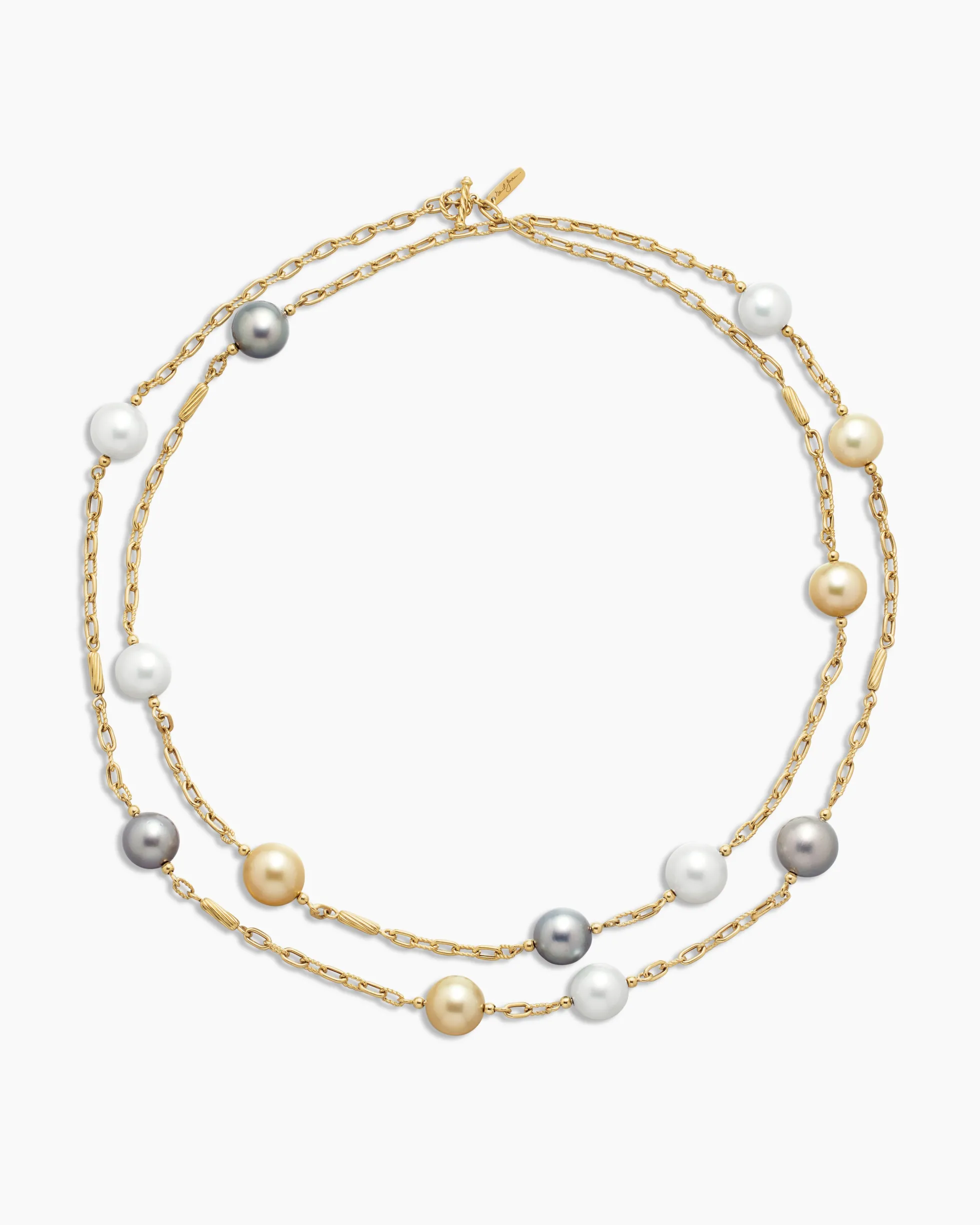 DY Madison® Color Pearl Necklace 18K Yellow Gold with Pearls, 6.2mm