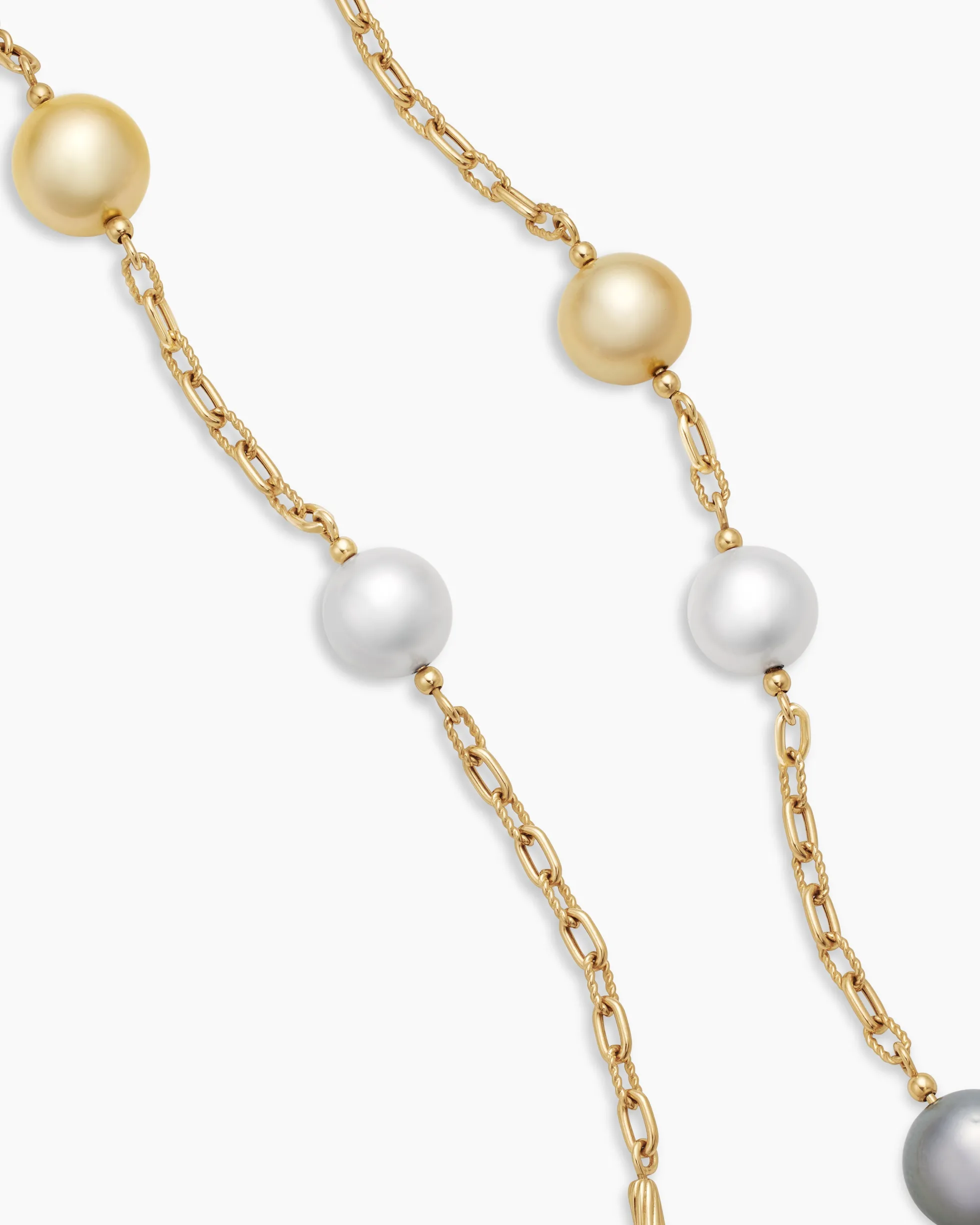 DY Madison® Color Pearl Necklace 18K Yellow Gold with Pearls, 6.2mm