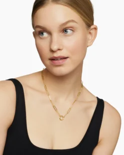 DY Madison® Elongated Chain Necklace 18K Yellow Gold, 5mm