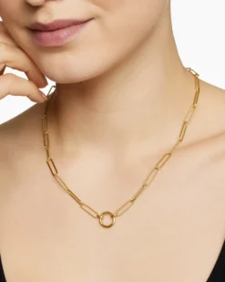 DY Madison® Elongated Chain Necklace 18K Yellow Gold, 5mm