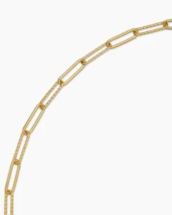 DY Madison® Elongated Chain Necklace 18K Yellow Gold, 3.5mm