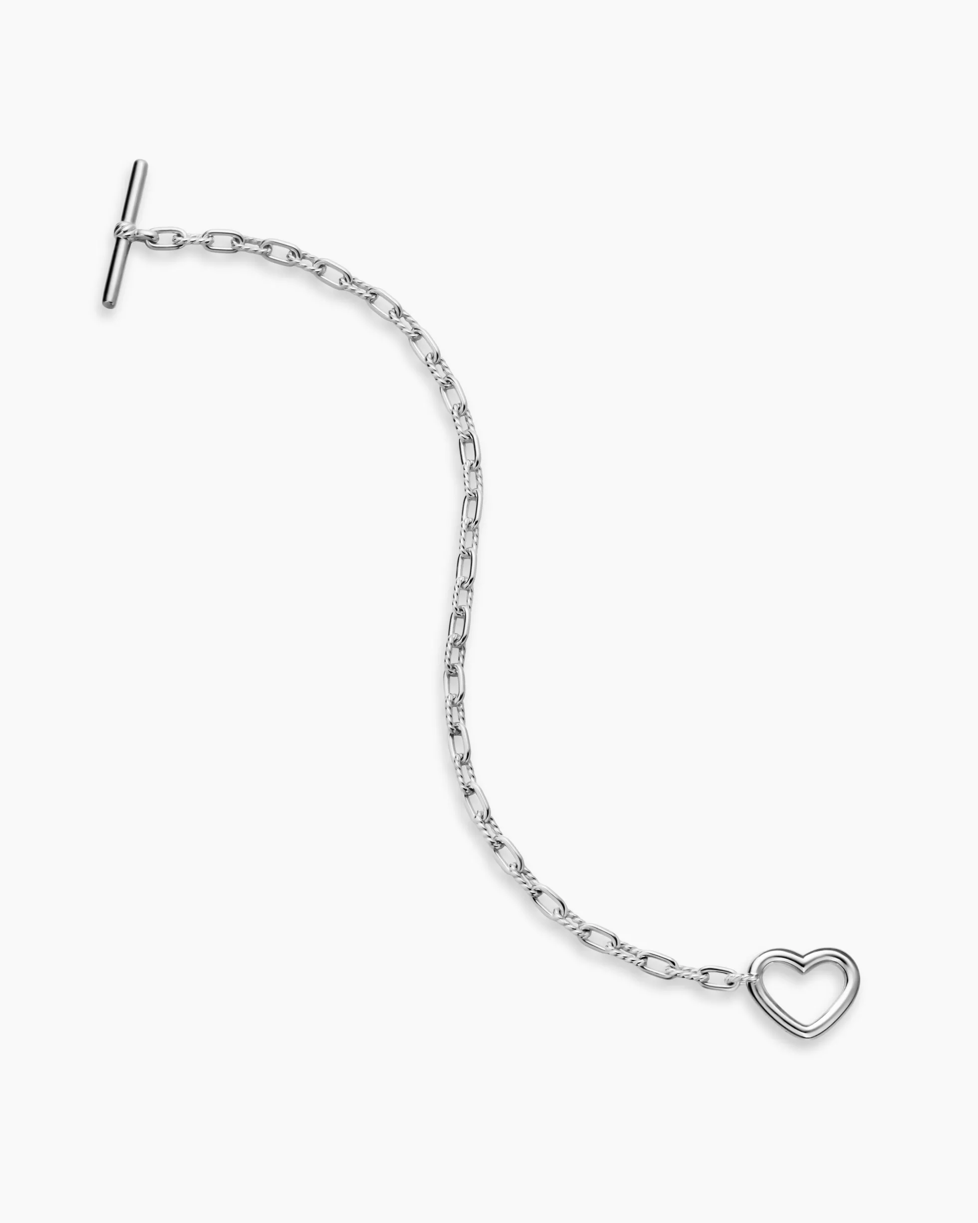 DY Madison® Heart Toggle Chain Bracelet Sterling Silver, 3mm