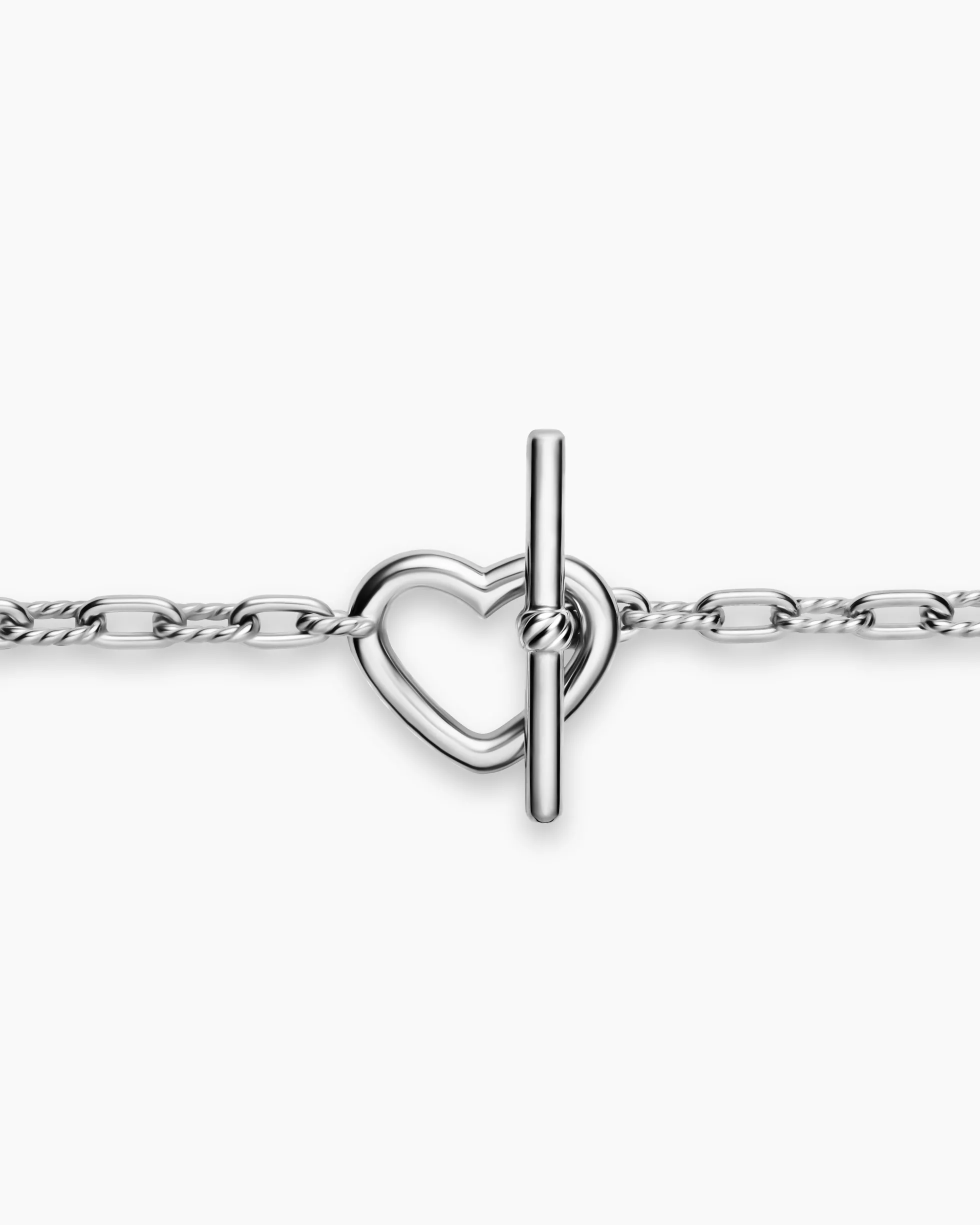 DY Madison® Heart Toggle Chain Bracelet Sterling Silver, 3mm