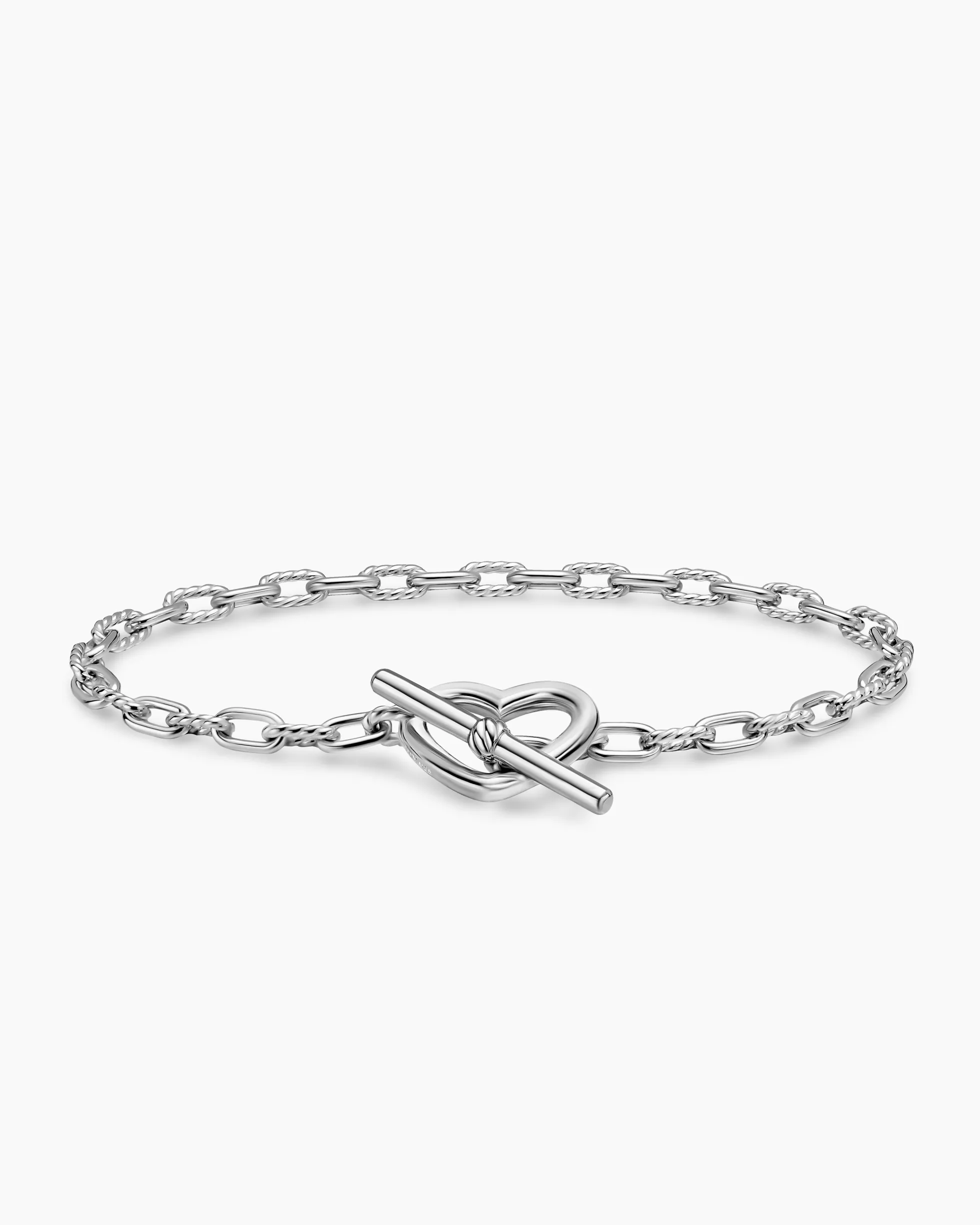 DY Madison® Heart Toggle Chain Bracelet Sterling Silver, 3mm