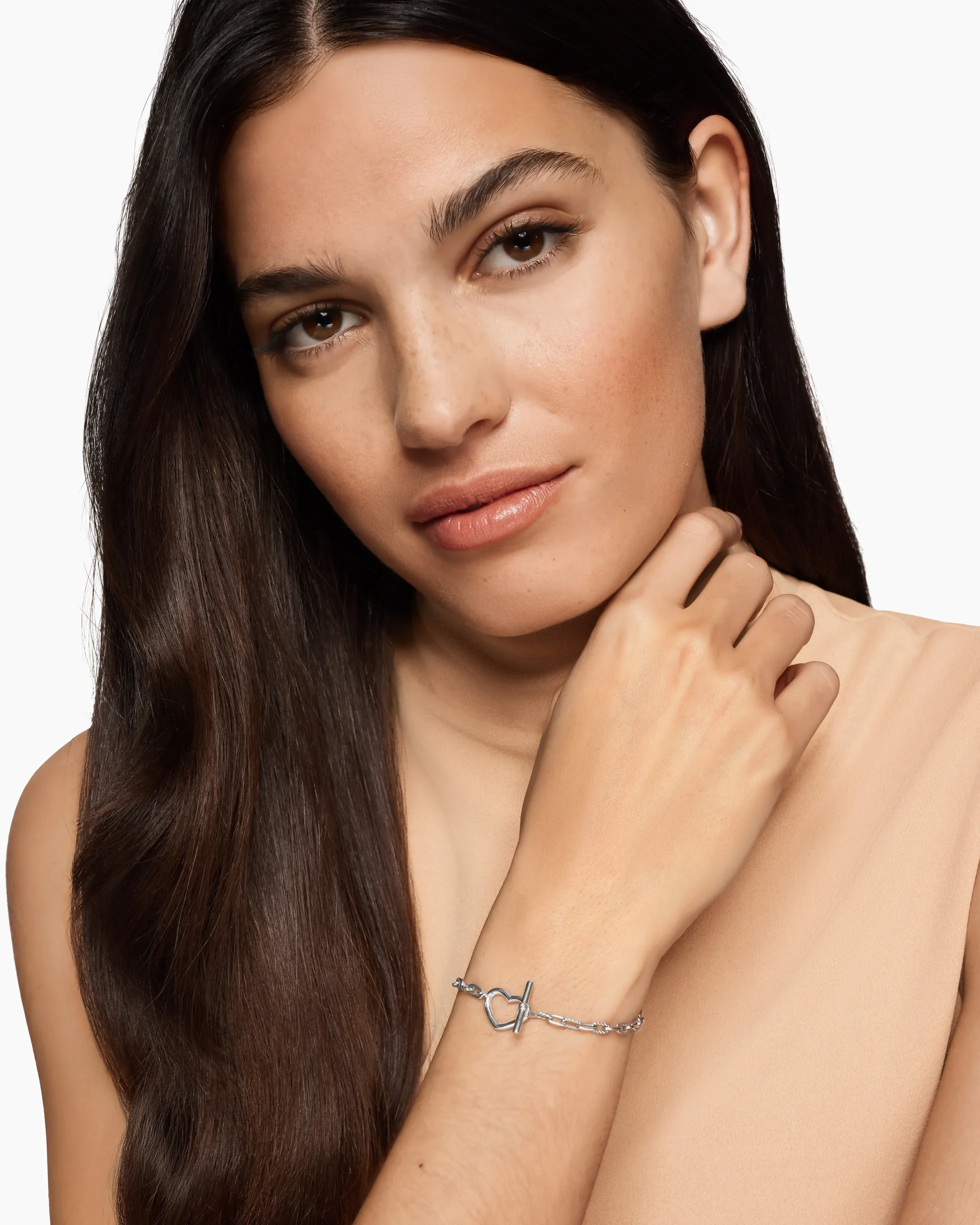 DY Madison® Heart Toggle Chain Bracelet Sterling Silver, 3mm