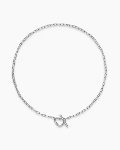 DY Madison® Heart Toggle Chain Necklace Sterling Silver, 3mm