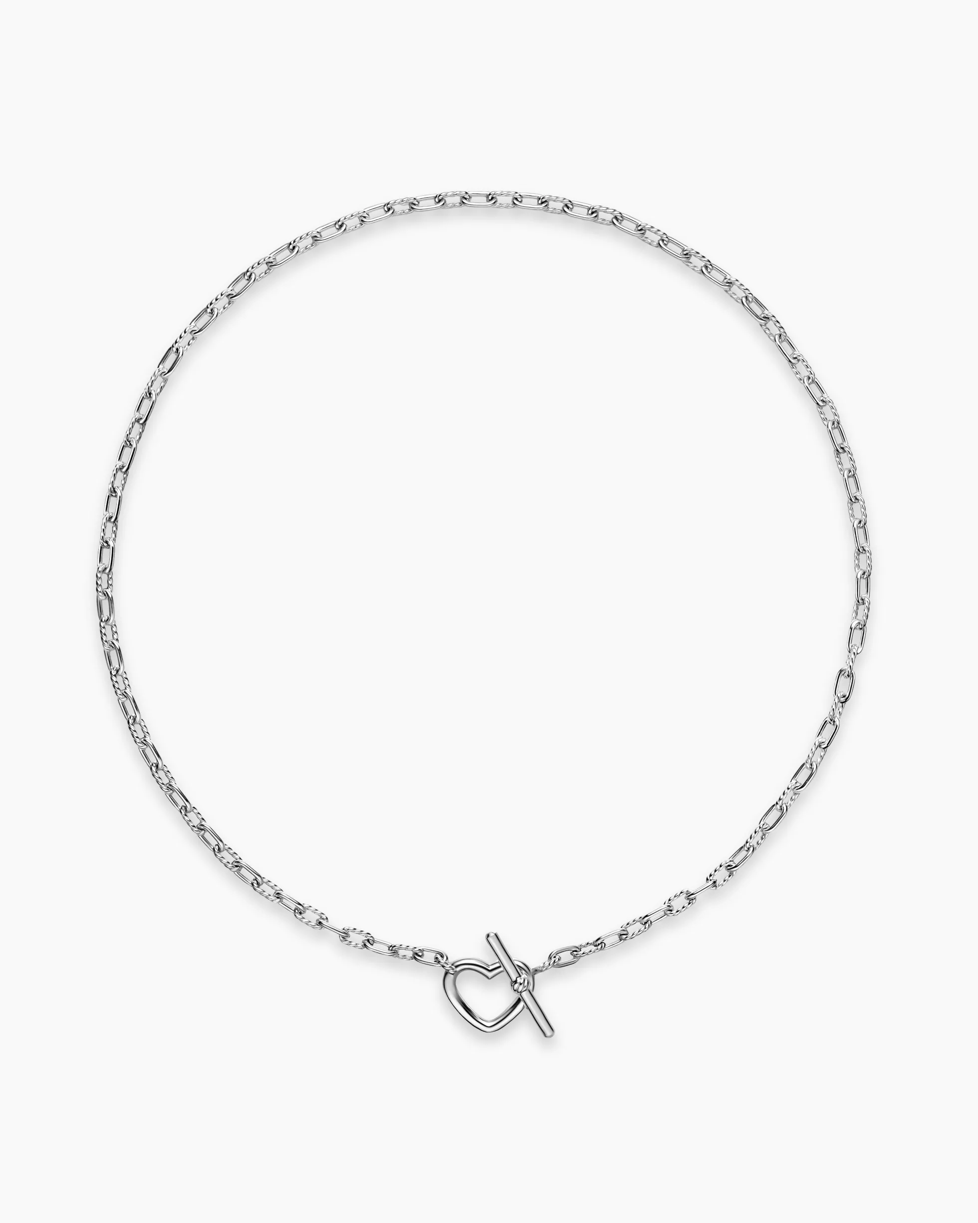 DY Madison® Heart Toggle Chain Necklace Sterling Silver, 3mm