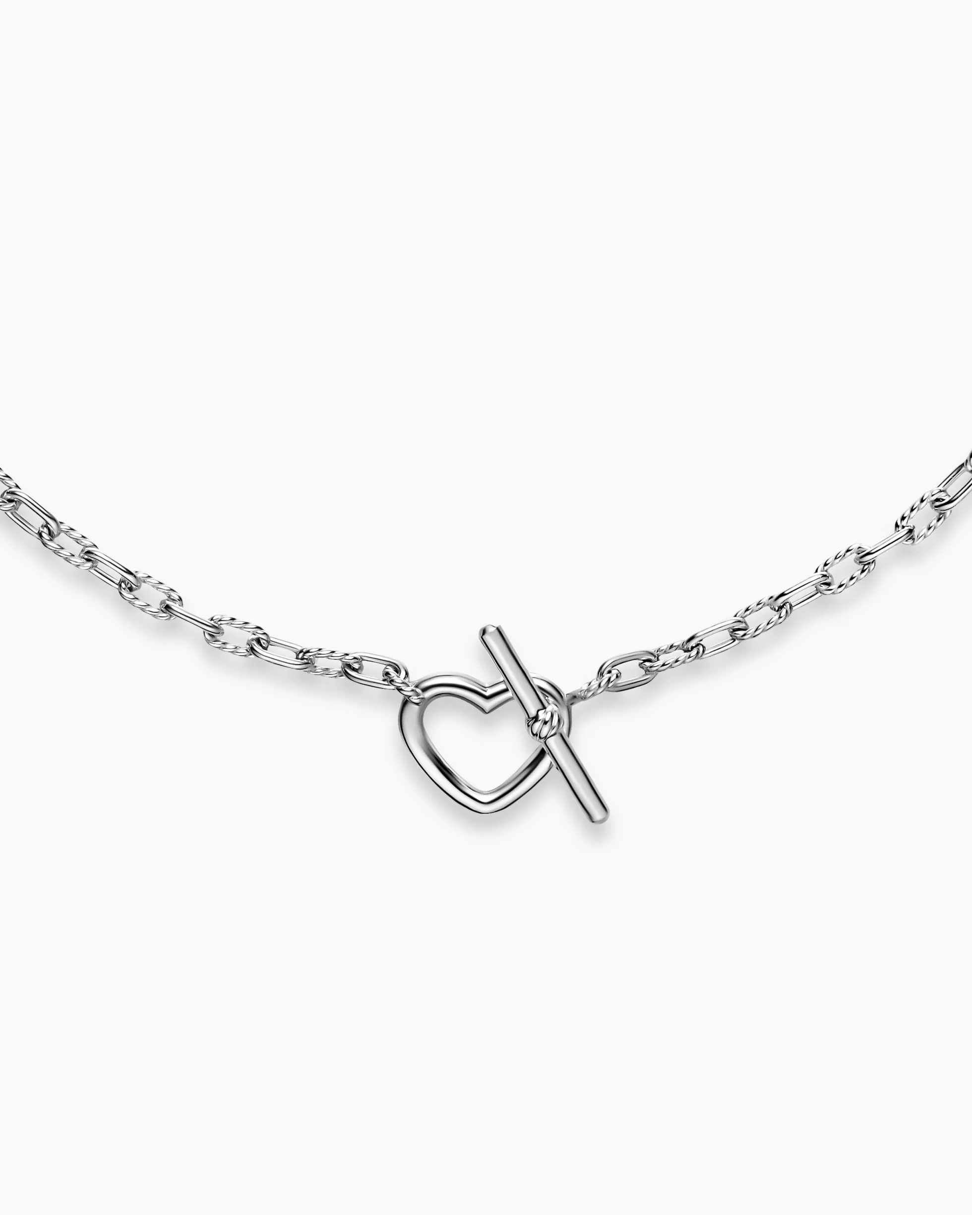 DY Madison® Heart Toggle Chain Necklace Sterling Silver, 3mm