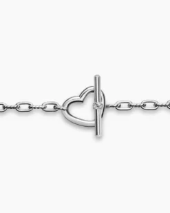 DY Madison® Heart Toggle Chain Necklace Sterling Silver, 3mm