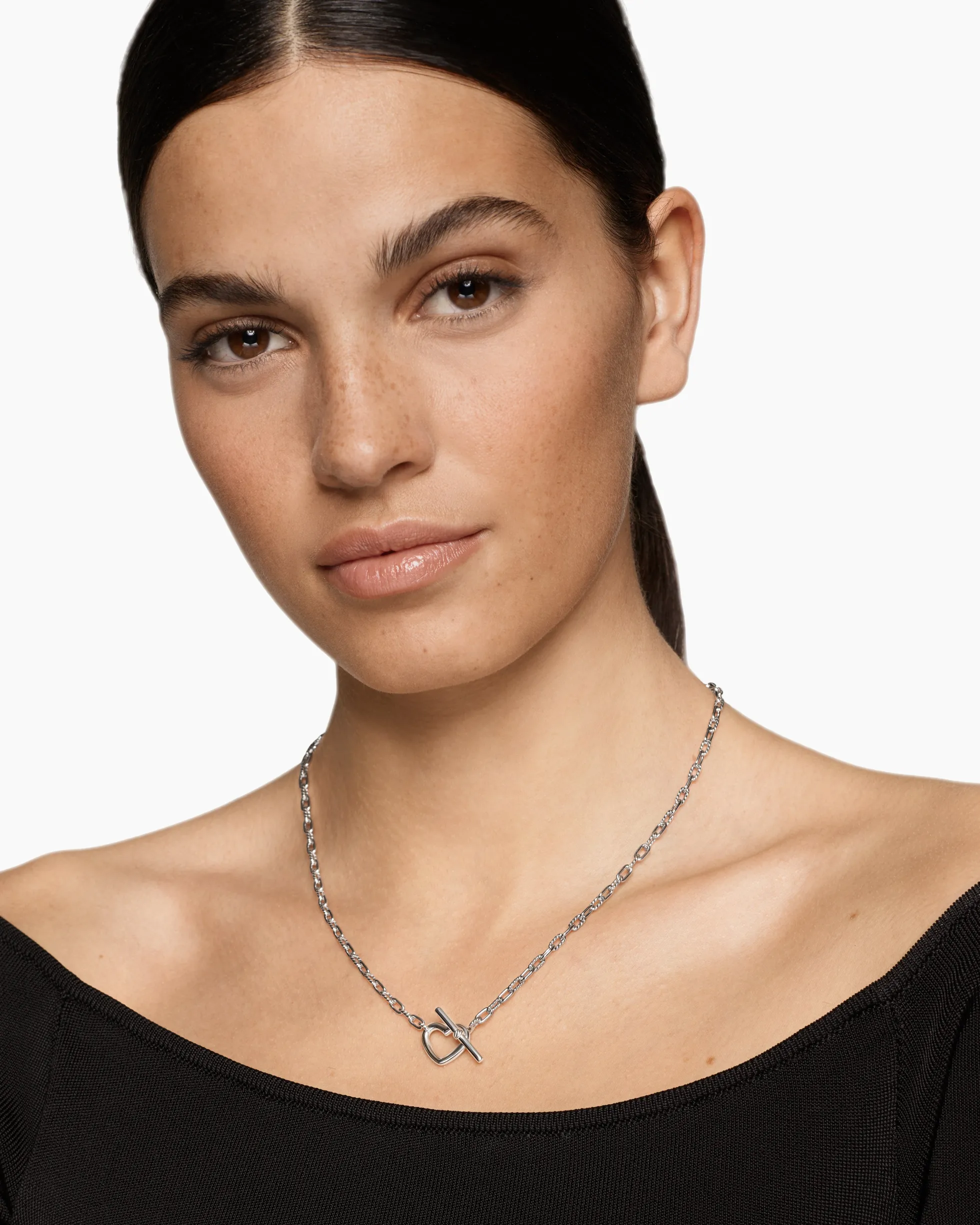 DY Madison® Heart Toggle Chain Necklace Sterling Silver, 3mm