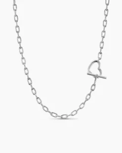 DY Madison® Heart Toggle Chain Necklace Sterling Silver, 3mm
