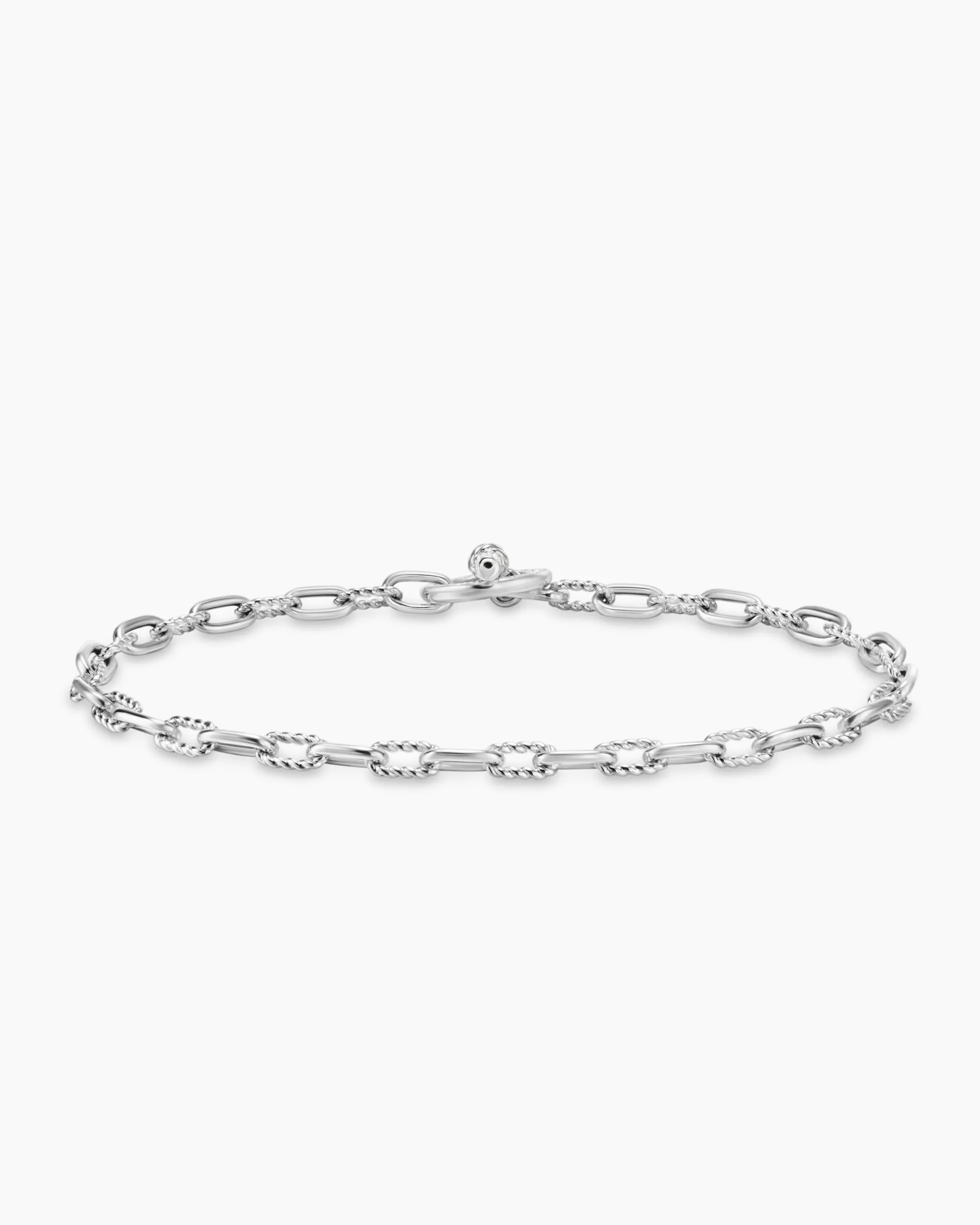 DY Madison® Pavé Toggle Chain Bracelet Sterling Silver with Diamonds, 3mm