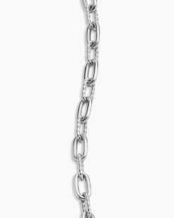 DY Madison® Pavé Toggle Chain Bracelet Sterling Silver with Diamonds, 3mm