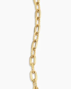 DY Madison® Pavé Toggle Chain Bracelet 18K Yellow Gold with Diamonds, 3mm