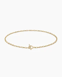 DY Madison® Pavé Toggle Chain Necklace 18K Yellow Gold with Diamonds, 3mm