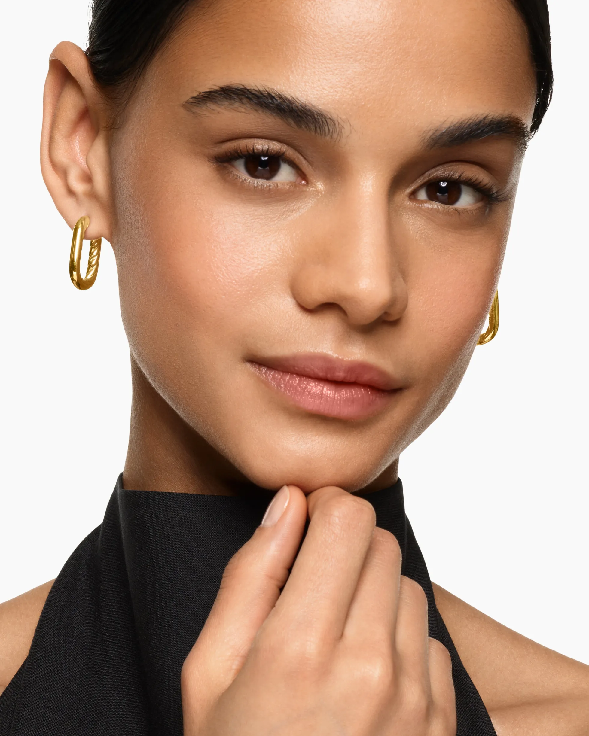 DY Madison® Smooth Hoop Earrings 18K Yellow Gold, 24.3mm