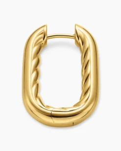 DY Madison® Smooth Hoop Earrings 18K Yellow Gold, 24.3mm