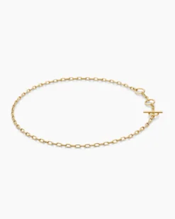 DY Madison® Three Ring Chain Necklace 18K Yellow Gold, 3mm