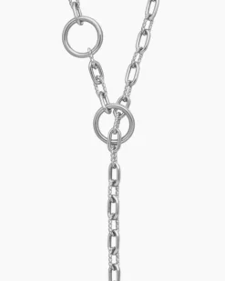 DY Madison® Three Ring Chain Necklace Sterling Silver, 3mm