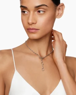 DY Madison® Three Ring Chain Necklace Sterling Silver, 3mm