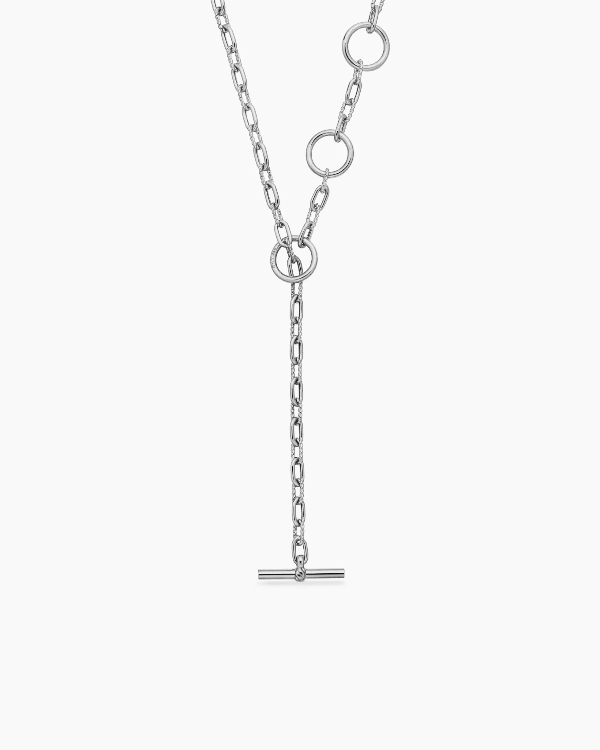 DY Madison® Three Ring Chain Necklace Sterling Silver, 3mm
