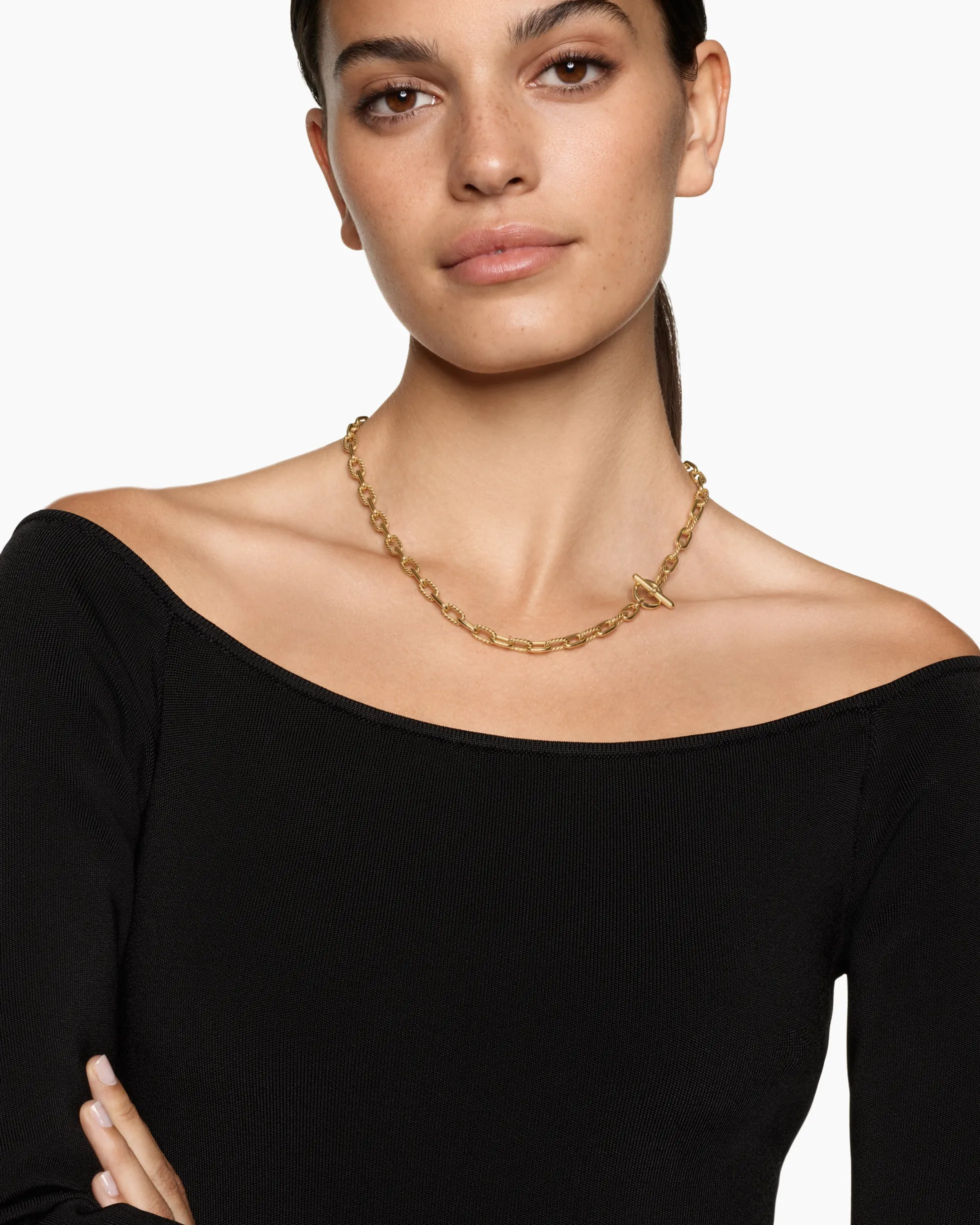 DY Madison® Toggle Chain Necklace 18K Yellow Gold, 5.5mm