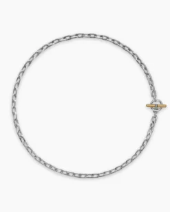 DY Madison® Toggle Chain Necklace Sterling Silver with 18K Yellow Gold, 5.5mm