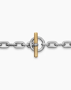 DY Madison® Toggle Chain Necklace Sterling Silver with 18K Yellow Gold, 5.5mm