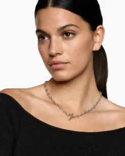 DY Madison® Toggle Chain Necklace Sterling Silver with 18K Yellow Gold, 5.5mm