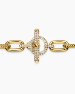 DY Madison® Toggle Chain Necklace 18K Yellow Gold with Diamonds, 11mm