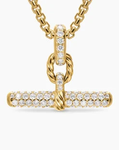 DY Madison® Toggle Pendant 18K Yellow Gold with Diamonds, 20.2mm