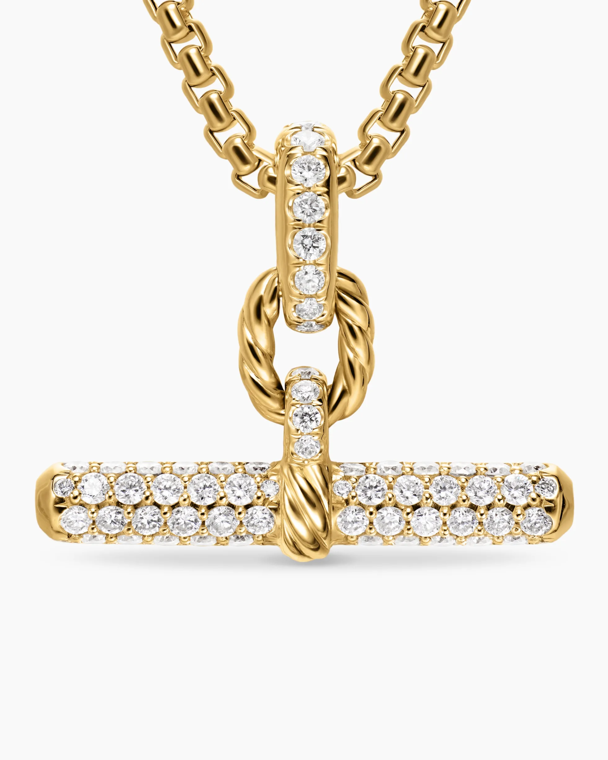 DY Madison® Toggle Pendant 18K Yellow Gold with Diamonds, 20.2mm