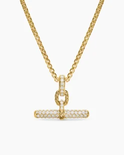 DY Madison® Toggle Pendant 18K Yellow Gold with Diamonds, 20.2mm